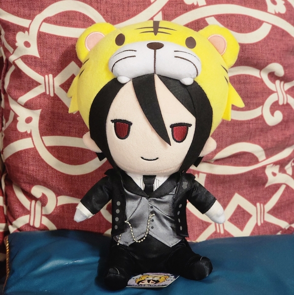Black Butler Book of Circus Sebastian With Tiger Movic Plush Doll - Picture 1 of 2
